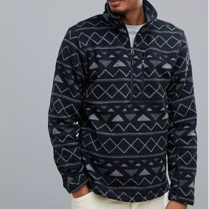 The North Face geometric 1/4 Zip Fleece Mens Large